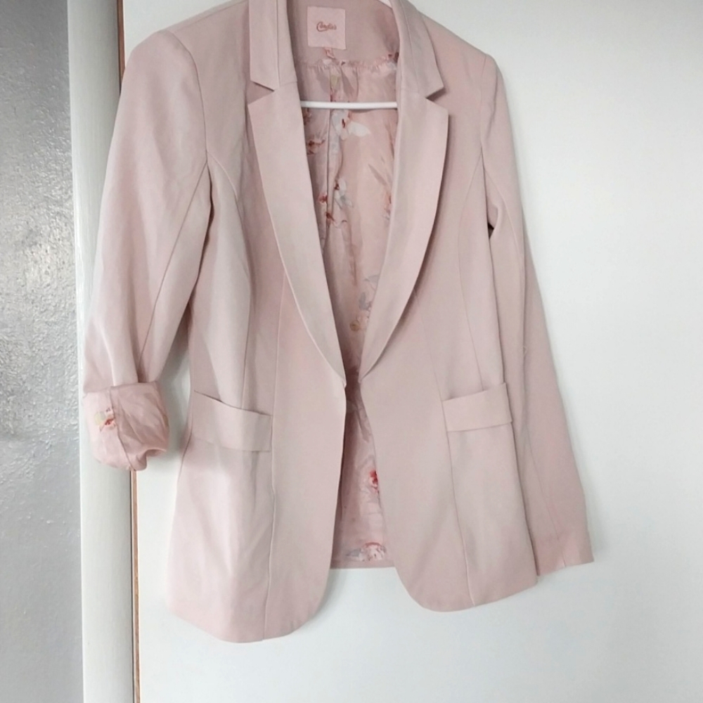 Candie's Pale Pink Blazer Jacket Size xs